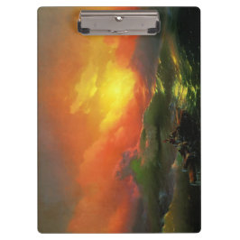 第9波（夕焼けを伴う嵐の海） クリップボード