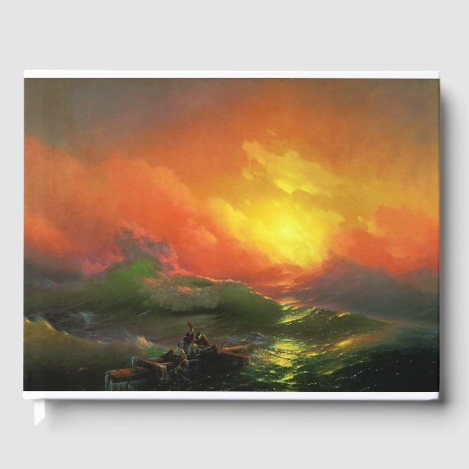 第9波（夕焼けを伴う嵐の海） ゲストブック (正面)