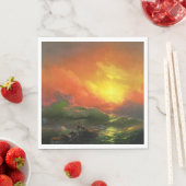第9波（夕焼けを伴う嵐の海） スタンダードランチョンナプキン (インサイチュ)
