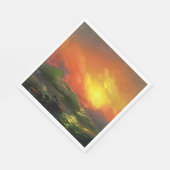 第9波（夕焼けを伴う嵐の海） スタンダードランチョンナプキン (角)