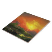 第9波（夕焼けを伴う嵐の海） タイル (側面)