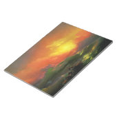 第9波（夕焼けを伴う嵐の海） ノートパッド (アングル)