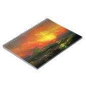 第9波（夕焼けを伴う嵐の海） ノートブック (左側)