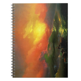 第9波（夕焼けを伴う嵐の海） ノートブック