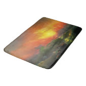 第9波（夕焼けを伴う嵐の海） バスマット (アングル)