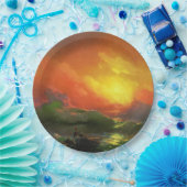 第9波（夕焼けを伴う嵐の海） ペーパープレート (パーティー)