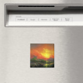 第9波（夕焼けを伴う嵐の海） マグネット (インサイチュ (食洗機))