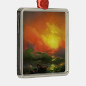 第9波（夕焼けを伴う嵐の海） メタルオーナメント (右)