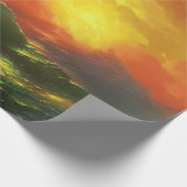 第9波（夕焼けを伴う嵐の海） ラッピングペーパー (角)