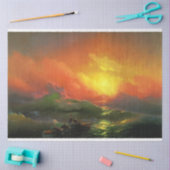 第9波(夕焼けを伴う嵐の海) 薄葉紙 (クラフト)