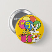 第9誕生日のウサギ 缶バッジ (正面&裏面)