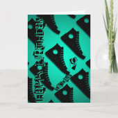 第9誕生日の履物1が付いているカスタムな挨拶状 カード (正面)