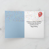 第9誕生日アヒル踊りイン・ア・レインパドル カード (内部)