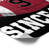 第9誕生日サッカー選手9歳ヴィンテージR ポスター (角)