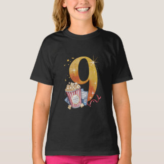 第9誕生日シネマ魔法とポップコーン・アドベンチャーズ Tシャツ