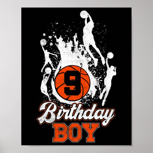 第9誕生日テーマ誕生日ボーイ9Yrs Ol ポスター (正面)