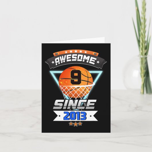 第9誕生日バスケットボール選手権九歳ボーイギ カード (正面)