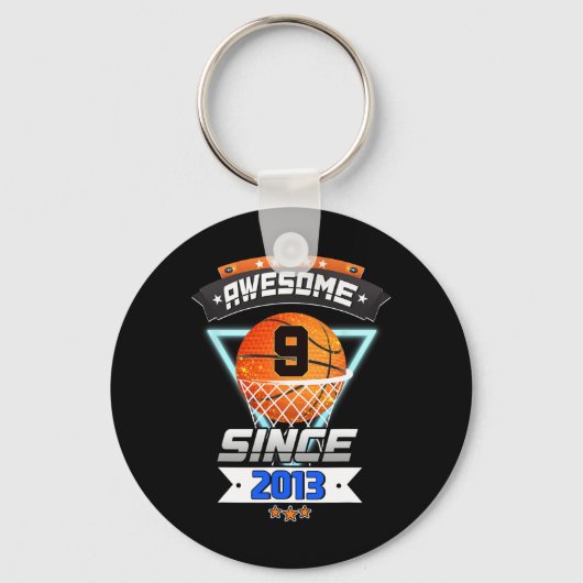 第9誕生日バスケットボール選手権九歳ボーイギ キーホルダー (正面)