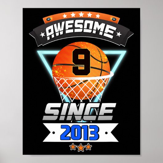第9誕生日バスケットボール選手権九歳ボーイギ ポスター (正面)