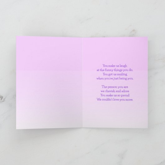 第9誕生日ピンク カード (内部)