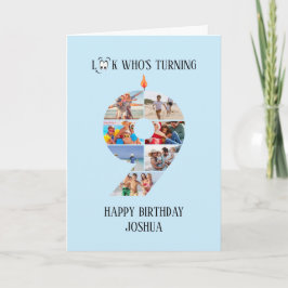 第9誕生日フォトカード カード