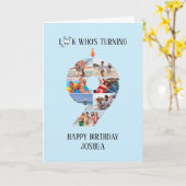 第9誕生日フォトカード カード (黄色い花)