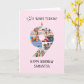 第9誕生日フォトカード カード (黄色い花)