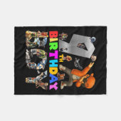 第9誕生日ボーイイタリアンブレインロ子供へッド フリースブランケット (正面(横))