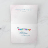 第9誕生日宗教的カードレインボー恵み カード (内部)