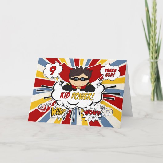第9誕生日少年キッドすごいレッド漫画本 カード (正面)
