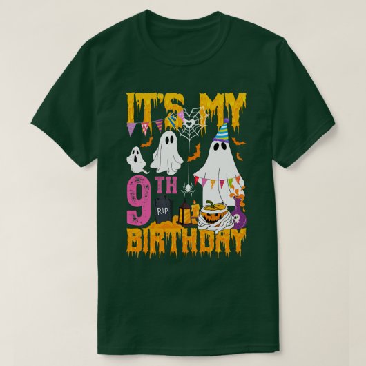 第9誕生日幽霊カボプキンハロウィンコスチューム Tシャツ (デザイン正面)