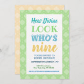 第9誕生日招待状ことわざ 招待状 (正面/裏面)