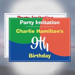 第9誕生日招待状