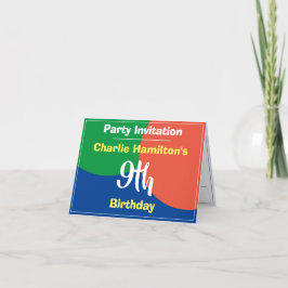 第9誕生日招待状 ノートカード