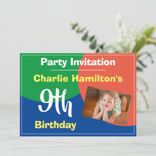 第9誕生日招待状（写真あり） (スタンド正面)