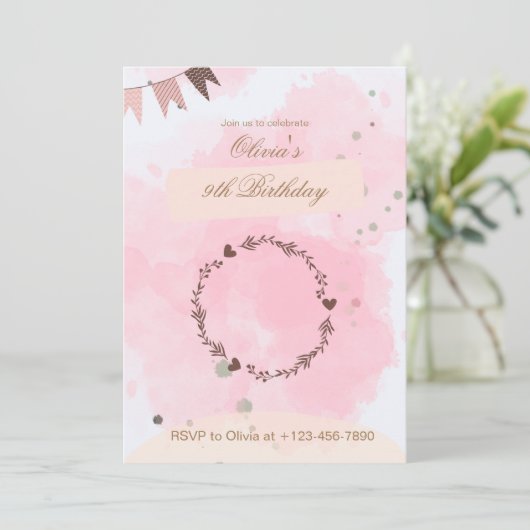 第9誕生日招待状 招待状 (スタンド正面)