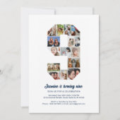 第9誕生日第9カスタム写真集 招待状 (正面)