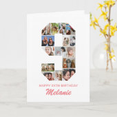 第9誕生日第9写真集パーソナライズされた カード (黄色い花)