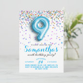 第9誕生日紙吹雪招待状 招待状 (スタンド正面)
