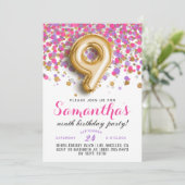 第9誕生日紙吹雪招待状 招待状 (スタンド正面)