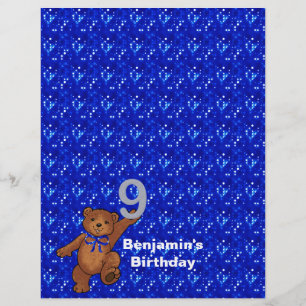 第9誕生日踊りベアスクラップブック紙3 チラシ