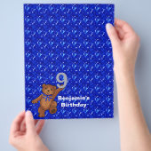 第9誕生日踊りベアスクラップブック紙3 チラシ (手)