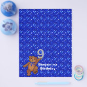 第9誕生日踊りベアスクラップブック紙3 チラシ (シングル)