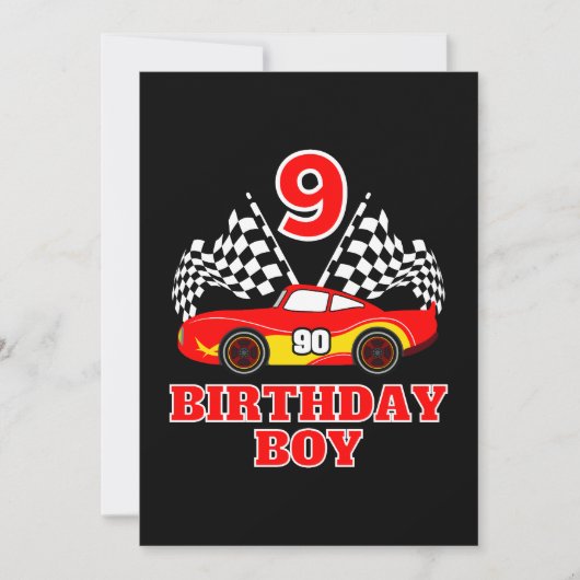 第9誕生日 招待状 (正面)