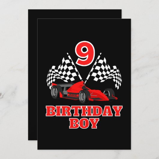 第9誕生日 招待状 (正面/裏面)