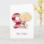 第9誕生日-挨拶状-女の子 カード (黄色い花)