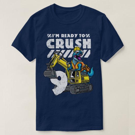 第9誕生日TRex掘削機 Tシャツ (デザイン正面)