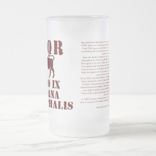 第9軍隊のBullスペインのな勝ち誇ったローマガラス フロストグラスビールジョッキ (中央)