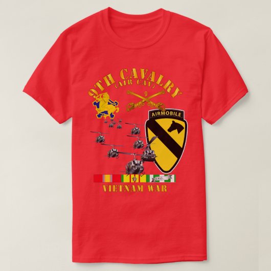 第9騎兵空軍Cav第1回SVCによるCAV部門 Tシャツ (デザイン正面)