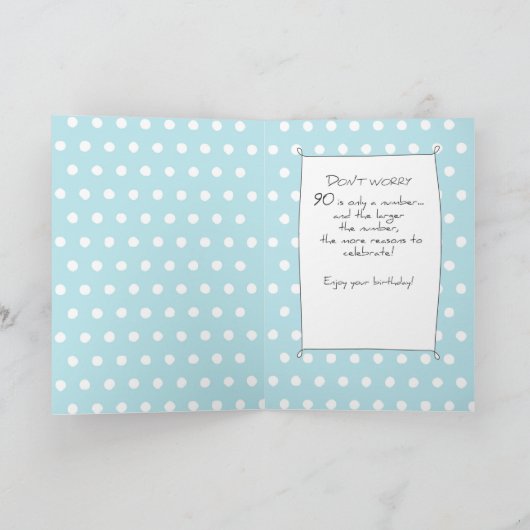 第90お誕生日ケーキ カード (内部)